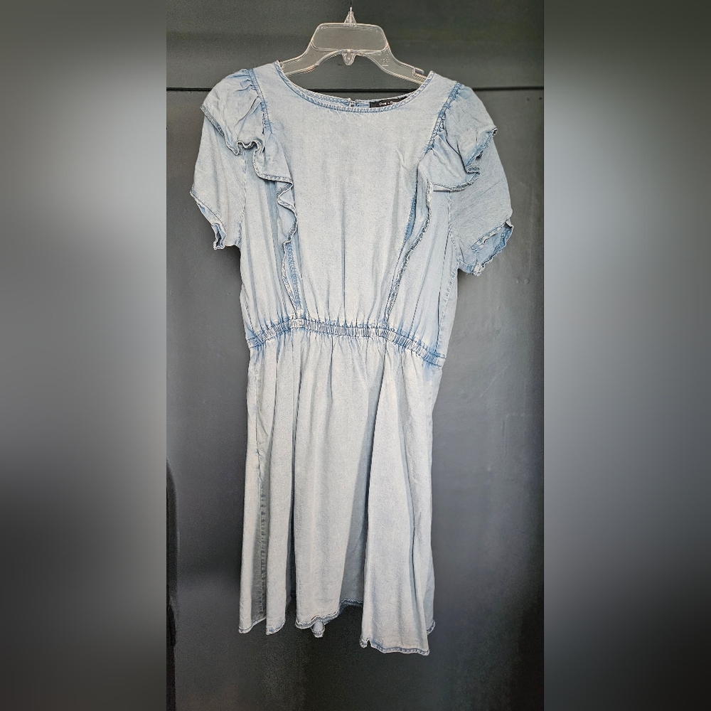 Doe & Rae Light Blue Ruffle Dress